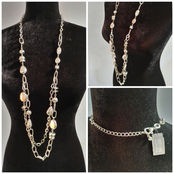 NEW additions by Chico's Silver Necklace - Picture 1 of 4